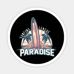 Surfing League Paradise Magnet